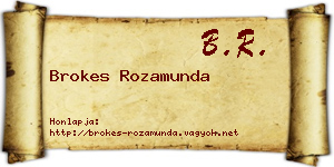 Brokes Rozamunda névjegykártya